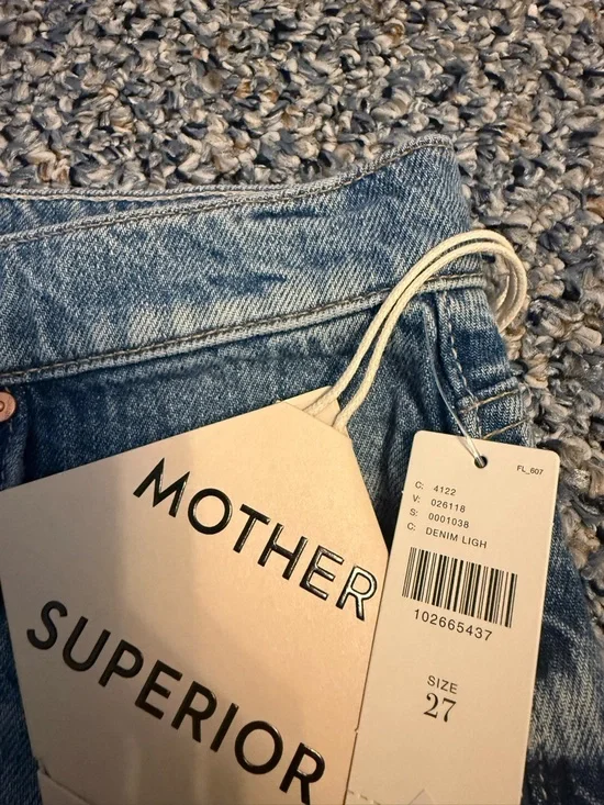 NWT MOTHER DENIM The Dodger Flood HR Straight Jean Folk Star - Picture 6 of 8